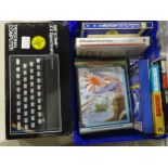 A Sinclair ZX Spectrum, 48k RAM personal computer, with various games and software.