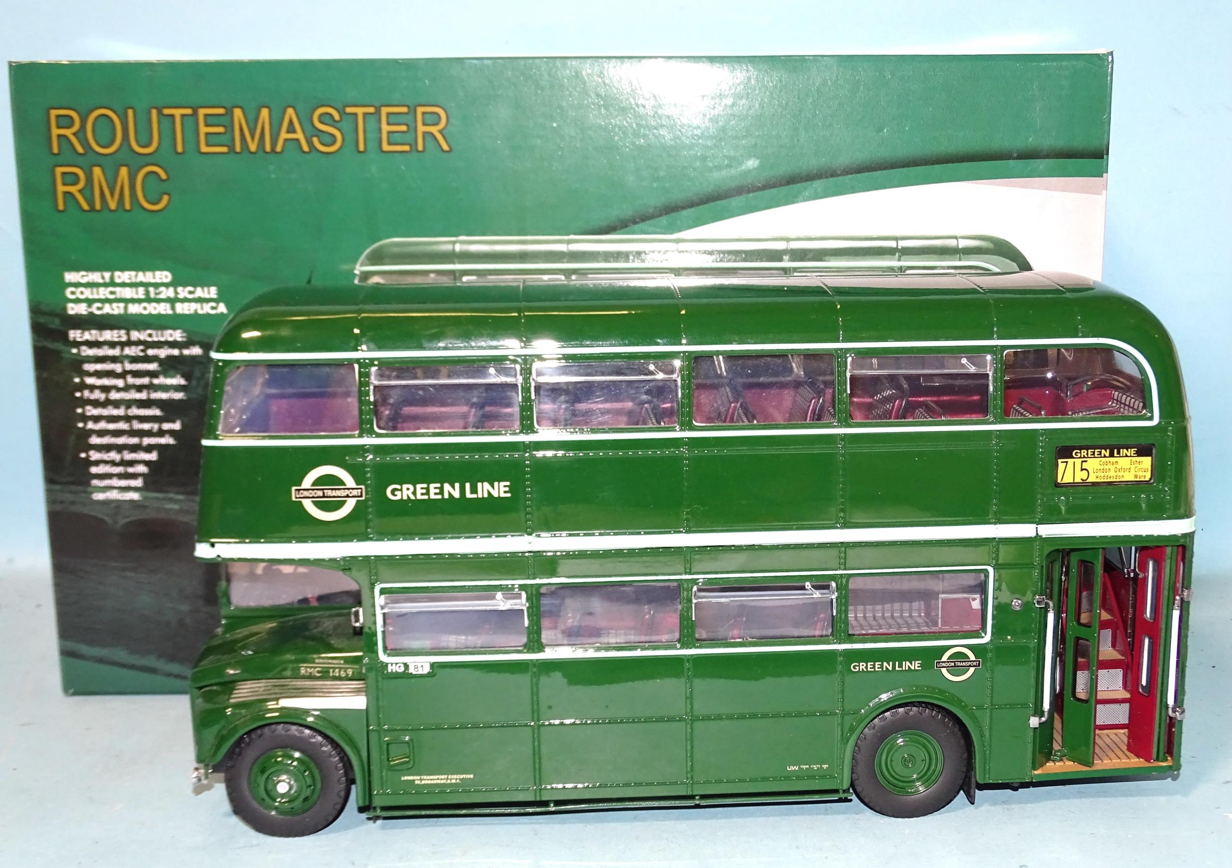 A Sun Star 1:24 scale 2912 Routemaster RMC, (boxed, no mirrors), no certificate.