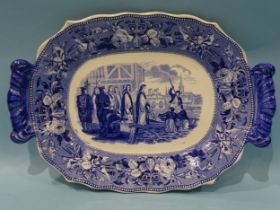 Jones & Sons, Hanley (1826-28), from the British History Series: a two-handled tureen stand