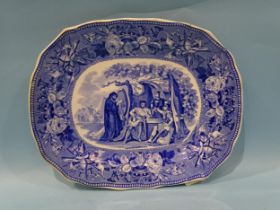 Jones & Sons, Hanley (1826-28), from the British History Series: a small rectangular platter