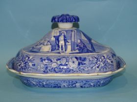 Jones & Sons, Hanley (1826-28), from the British History Series: a vegetable tureen and cover
