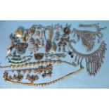 A quantity of costume jewellery by Trifari, Sara Coventry and others.