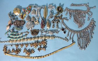 A quantity of costume jewellery by Trifari, Sara Coventry and others.