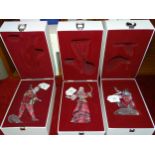 Swarovski, Masquerade, "Pierrot-1999", boxed with outer casing, five plaques and base, "Columbine-