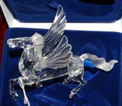 Swarovski, Fabulous Creatures, "Unicorn-1996", boxed with outer casing, "Dragon-1997", boxed with