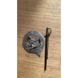 SILVER KILT PIN & CLAN GRANT BADGE