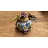 SPODE BIRDS & FLOWERS INKWELL (AF)