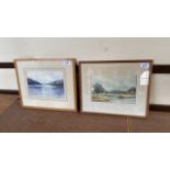 2 W C PAINTINGS DOROTHY BROWN BACKWATER ON THE SPEY & ANOTHER