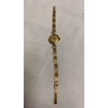 9 CT GOLD LADIES OMEGA WATCH-NO CERIFICATE OF AUTHENTICATION