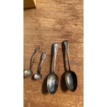 BOX 4 ASSORTED SILVER SPOONS