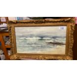 W C PAINTING DAVID WEST COASTAL SCENE