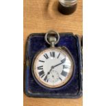 SILVER PLATED POCKET WATCH