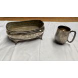 SILVER MUG & DISH (AF)