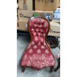 VICTORIAN MAHOGANY LADIES CHAIR