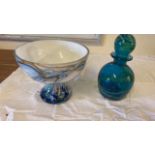 BOX-TARNOWIEC GLASS BOWL & LIDDED JAR (AF)