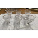 6 CRYSTAL GLASSES