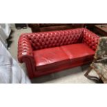 LEATHER CHESTERFIELD SOFA (AF)