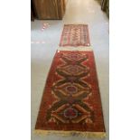 2 RUGS- WORN (AF) 158 x 86 CMS + 125 x 78 CMS