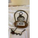 POCKET WATCH ON STAND FATTORINI & SONS BRADFORD-NOT RIGHT KEY