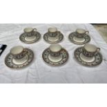 12 PCE CROWN STAFFORDSHIRE COFFEE SET