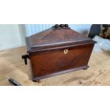 MAHOGANY TEA CADDY