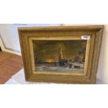 OIL PAINTING BOATS JFH (AF)