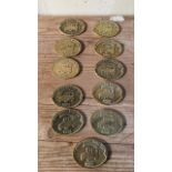 BOX-BRASS FORRES VINTAGE THEM DAY ASSOCIATED PLAQUES