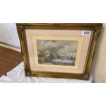 W C PAINTING STORMY SEA FRASER 80