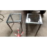 2 REPRO METAL TABLES