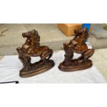 PAIR ORIENTAL HORSES