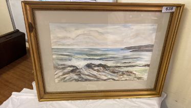 W C PAINTING SEASPRAY STONEHAVEN D OTTO