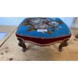 VICTORIAN BEADED FOOT STOOL (AF)