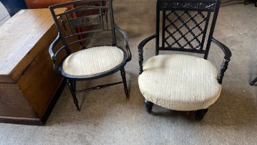 2 LOW ARM CHAIRS (AF)