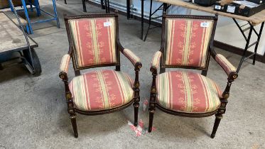 2 RED ARM CHAIRS (AF)