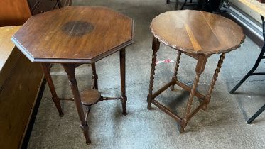 2 OAK OCCASIONAL TABLES (AF)