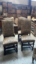 4 HIGH BACKED DINING CHAIRS