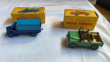 DINKY 340 LAND ROVER 27D & 413 AUSTIN COVERED WAGON 30S