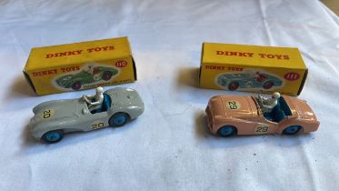 DINKY 110 AUSTIN MARTIN DB3 SPORTS & 111 TRIUMPH TR2 SPORTS