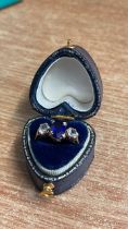 9CT GOLD SAPPHIRE DRESS RING SIZE M