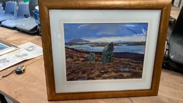 OIL PAINTING STANDING STONES NORTH UIST BILL SMITH