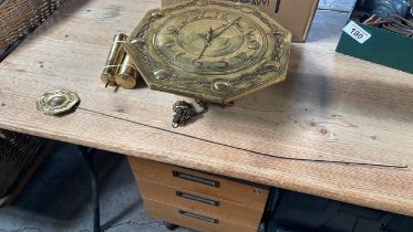 BRASS WALL CLOCK