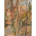 BREYER, ROBERT (1866-1941, Prof.), "Parklandschaft mit Schloss"