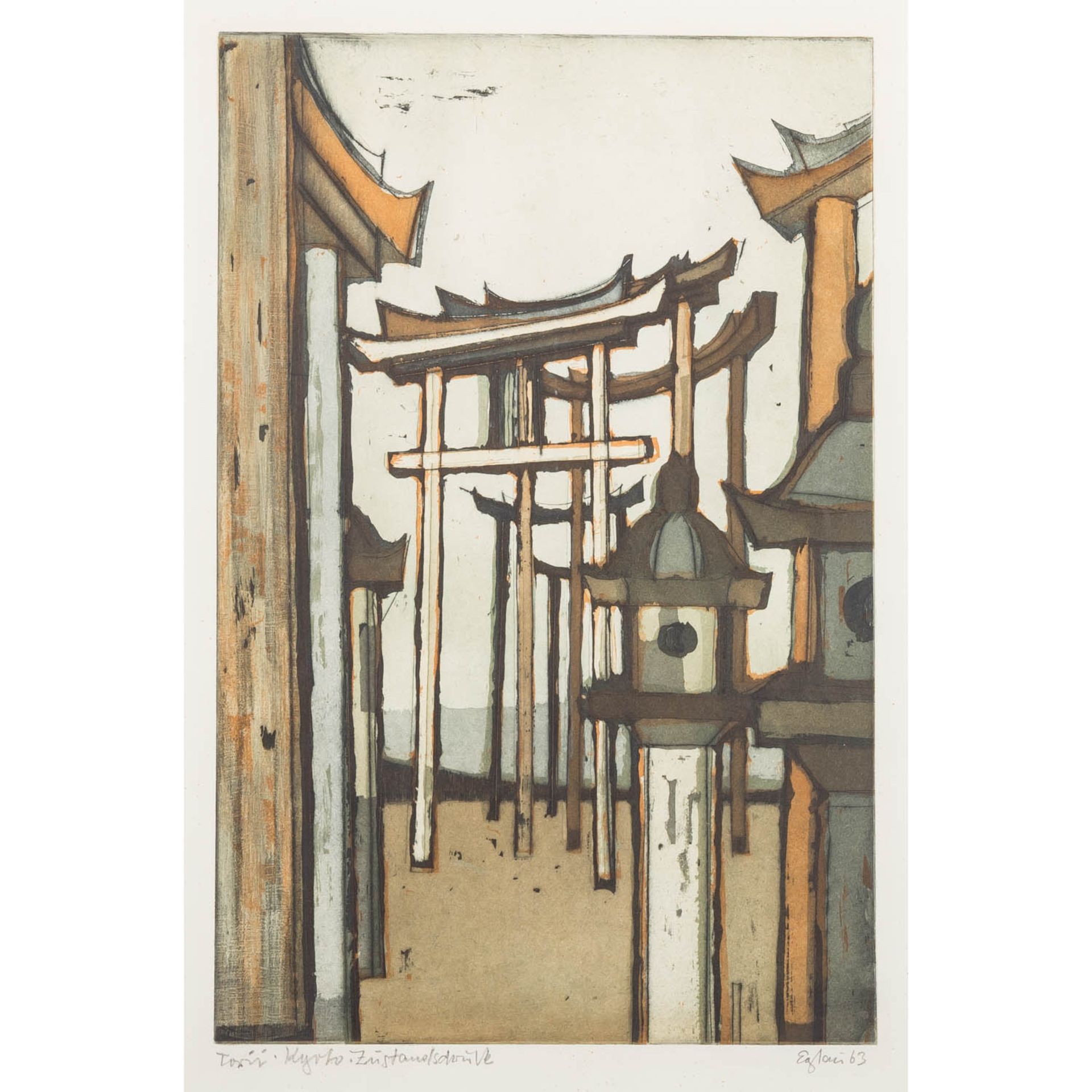 EGLAU, OTTO (1917-1988), "Torii Kyoto", Zustandsdruck 1963,