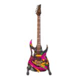 E-GITARRE “Ibanez JEM Swirl”, signiert von Steven Siro Vai,