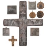 FALLER, MAX (1927-2012), 9 Bronzereliefs mit religiösen Darstellungen,