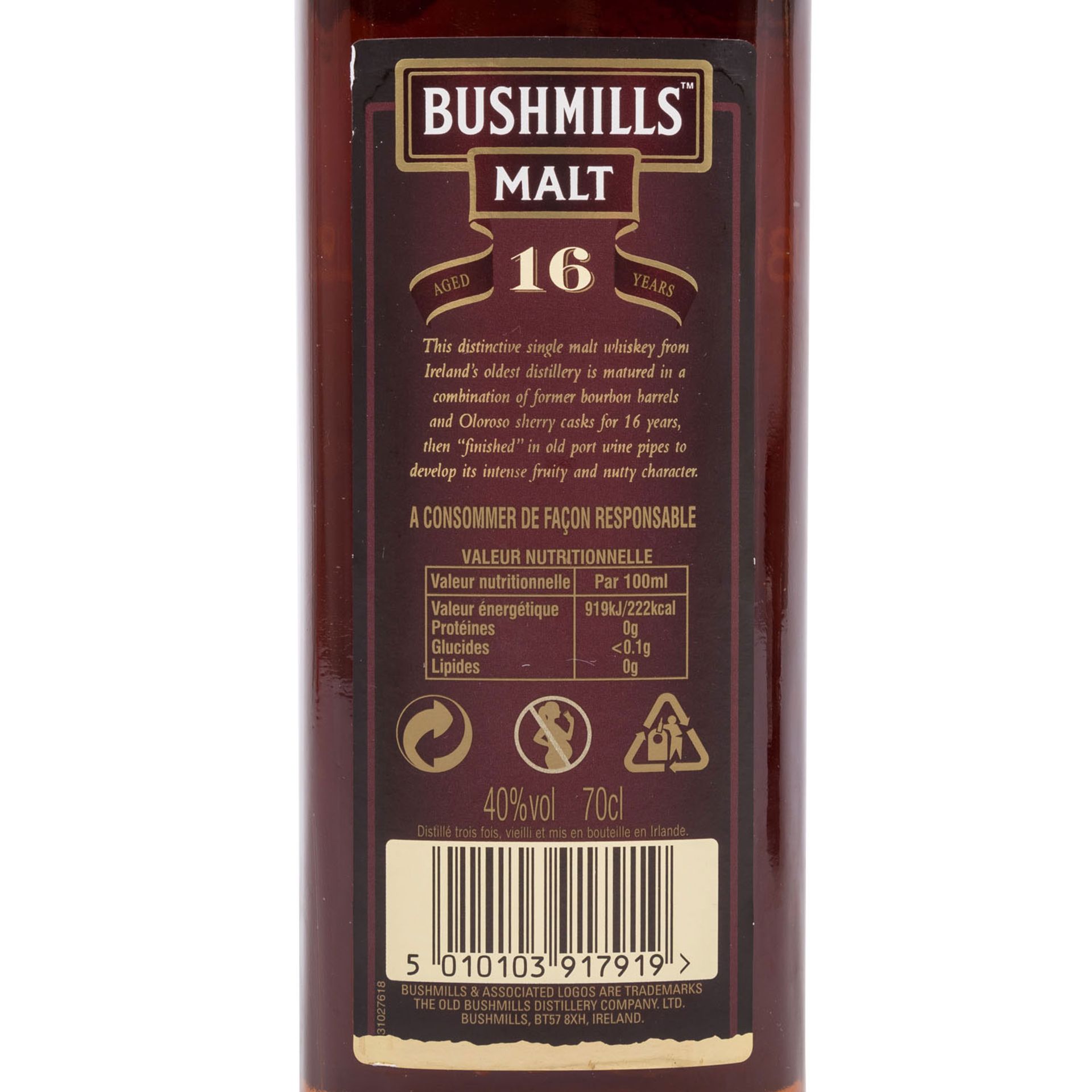 BUSHMILLS MALT Single Irish Malt Whiskey "Aged 16 Years" - Bild 5 aus 8