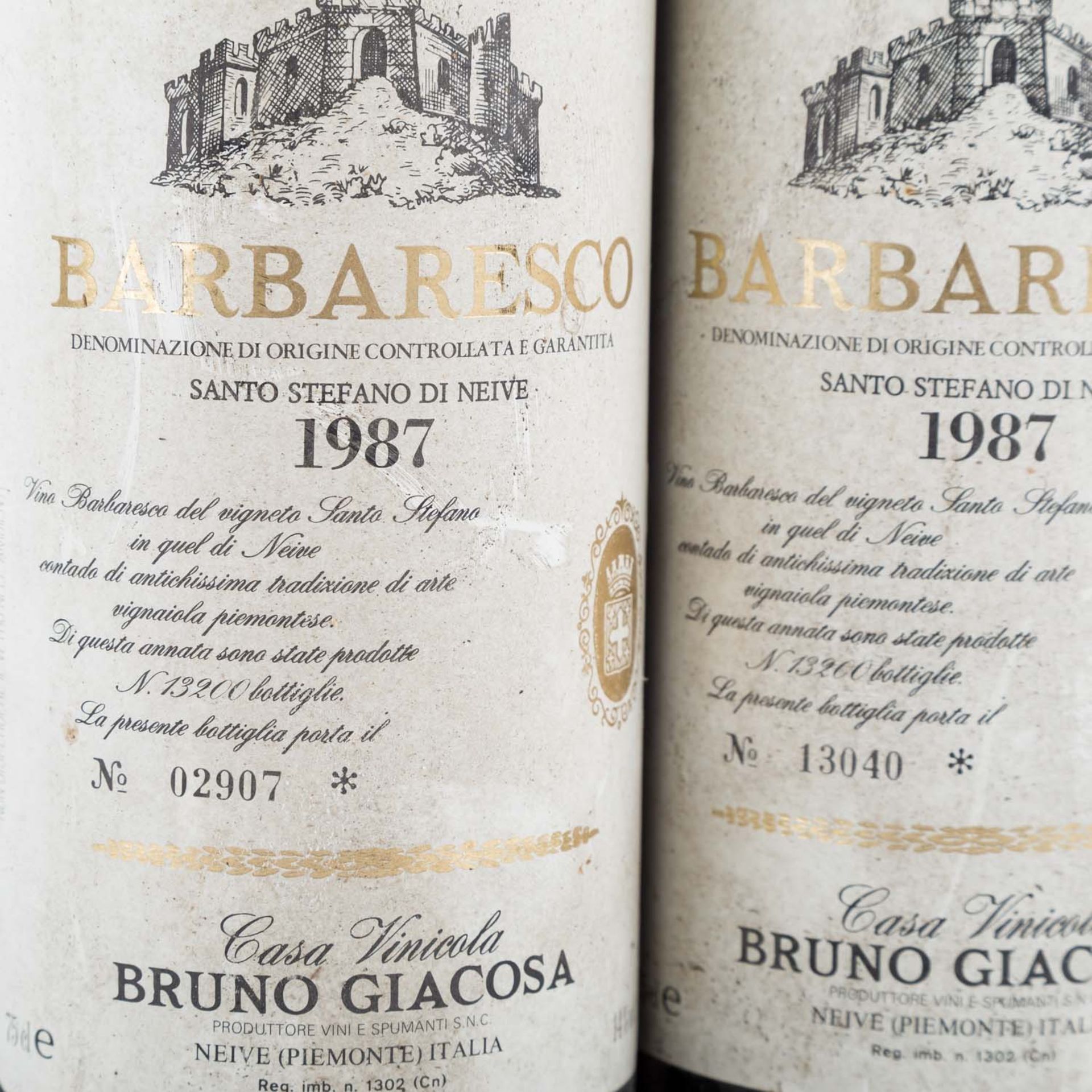 BRUNO GIACOSA 2 Flaschen "Barbaresco" 1987 - Image 2 of 6