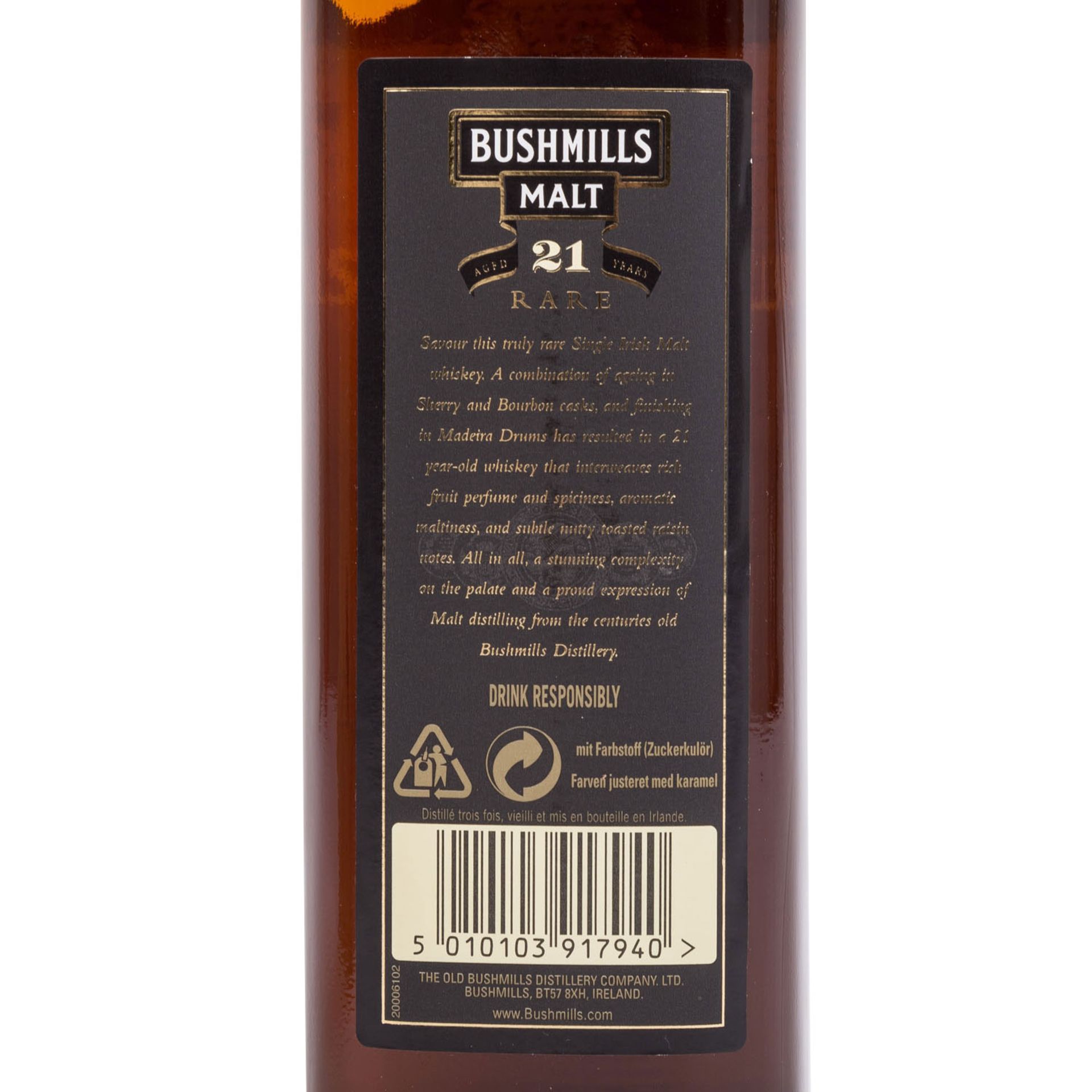 BUSHMILLS MALT Single Malt Irsih Whiskey "Aged 21 Years", Madeira Finish - Bild 5 aus 6