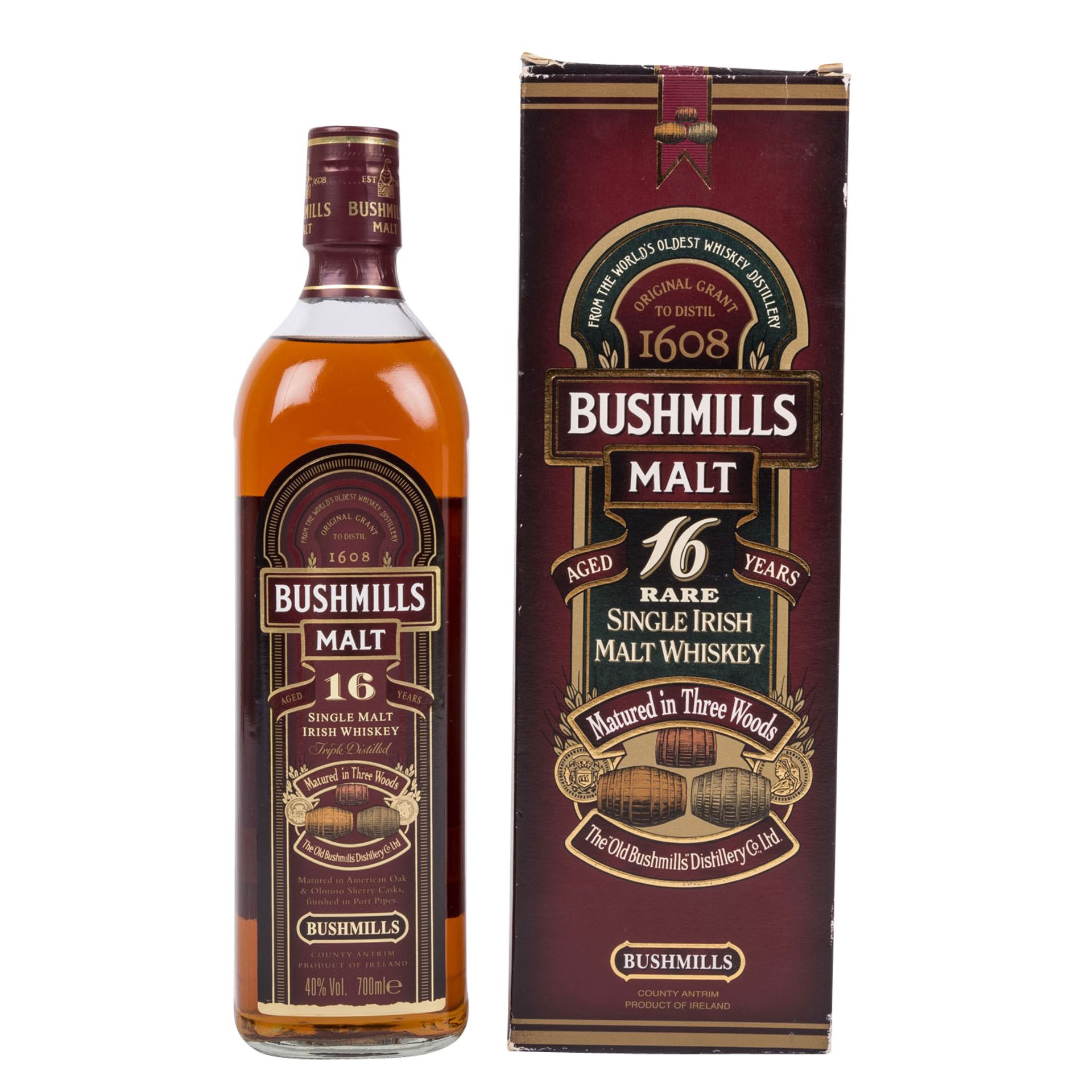 BUSHMILLS MALT Single Irish Malt Whiskey "Aged 16 Years"