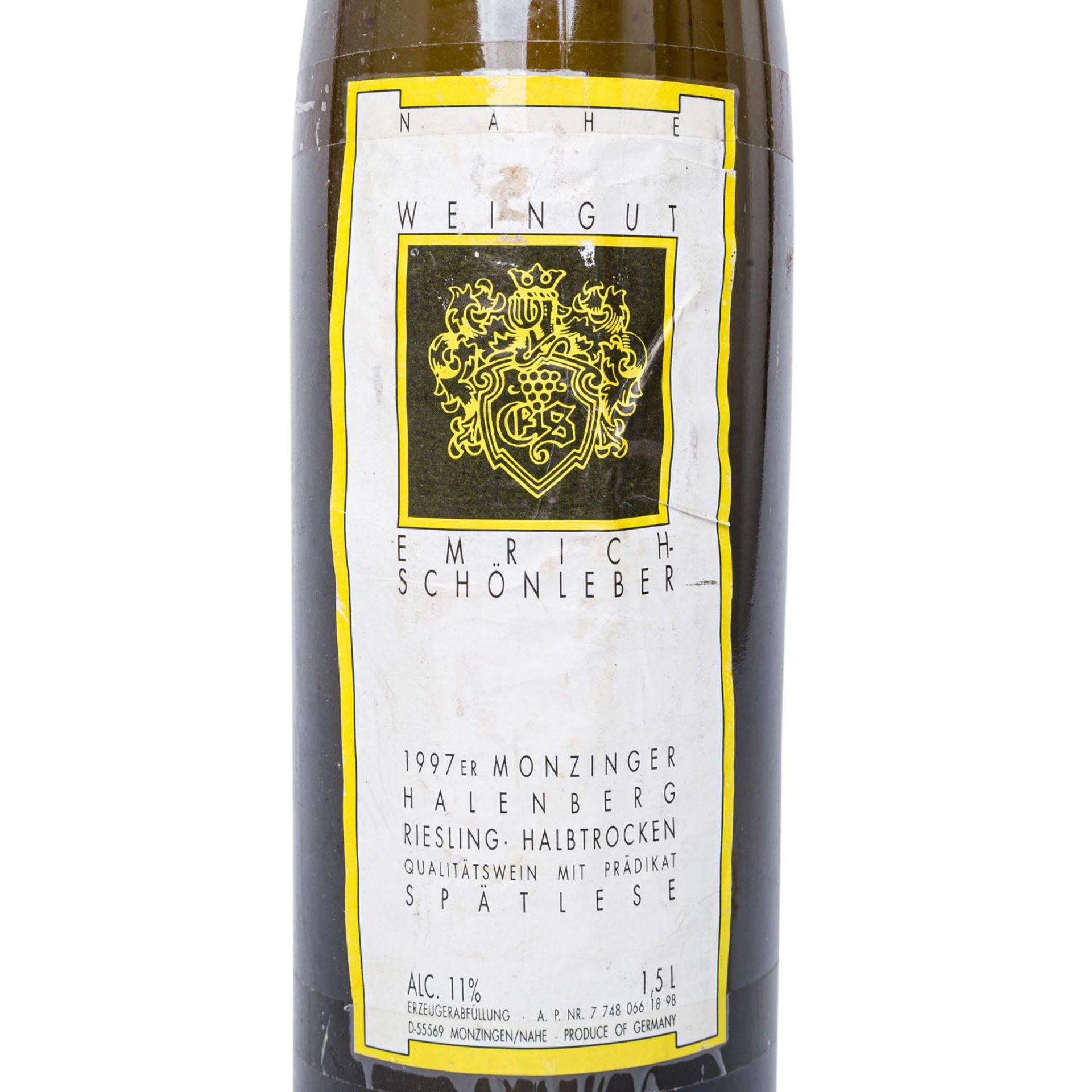 WEINGUT EMRICH SCHÖNLEBER 1 Magnumflasche MONZINGER HALENBERG 1997 - Bild 2 aus 3